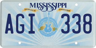 MS license plate AGI338