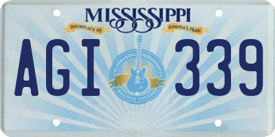 MS license plate AGI339