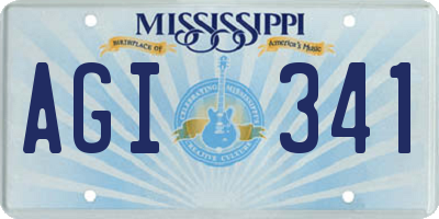 MS license plate AGI341