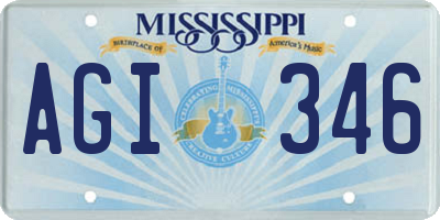 MS license plate AGI346