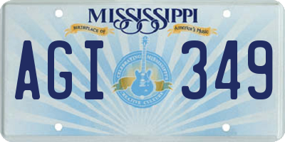 MS license plate AGI349