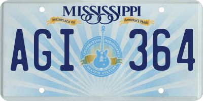 MS license plate AGI364