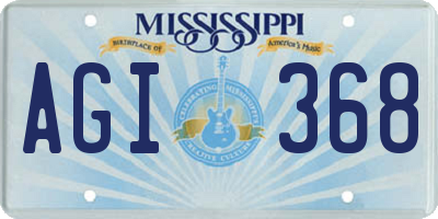 MS license plate AGI368