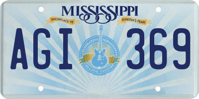 MS license plate AGI369