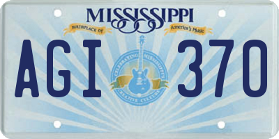 MS license plate AGI370