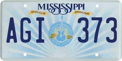 MS license plate AGI373