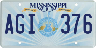 MS license plate AGI376