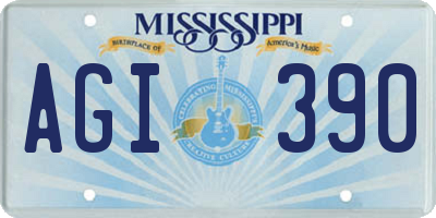 MS license plate AGI390
