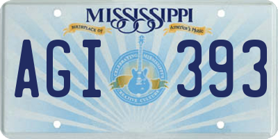 MS license plate AGI393