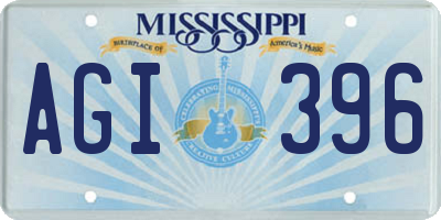 MS license plate AGI396