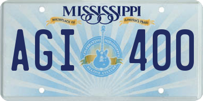 MS license plate AGI400