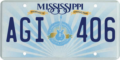 MS license plate AGI406