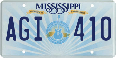 MS license plate AGI410