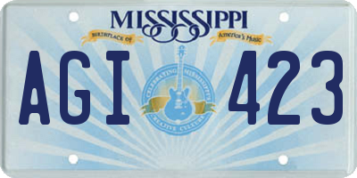 MS license plate AGI423