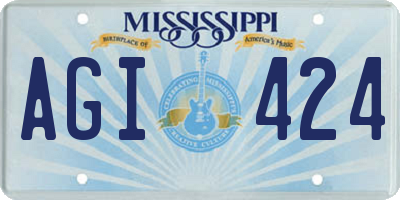 MS license plate AGI424