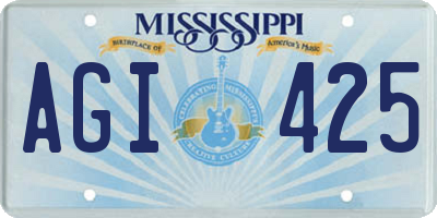 MS license plate AGI425