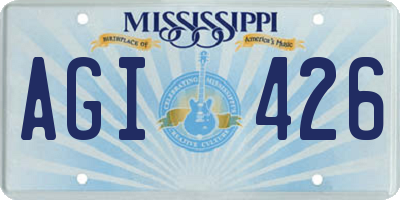 MS license plate AGI426