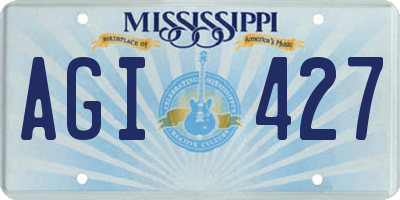 MS license plate AGI427