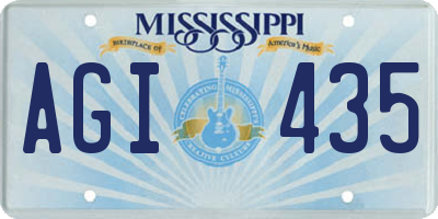 MS license plate AGI435