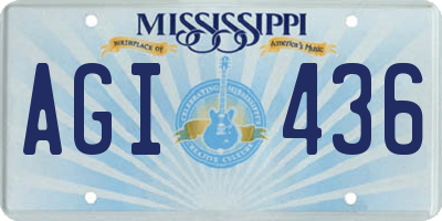 MS license plate AGI436
