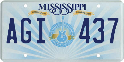 MS license plate AGI437