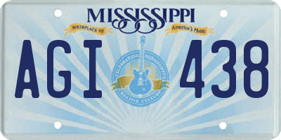 MS license plate AGI438