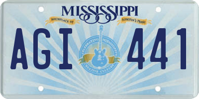 MS license plate AGI441