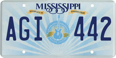 MS license plate AGI442