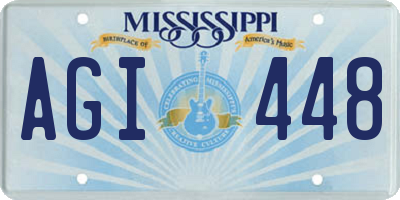 MS license plate AGI448