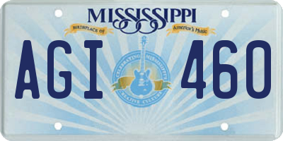 MS license plate AGI460