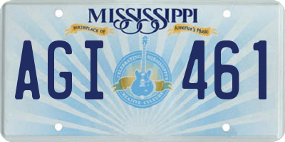 MS license plate AGI461