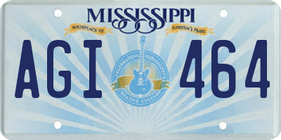 MS license plate AGI464