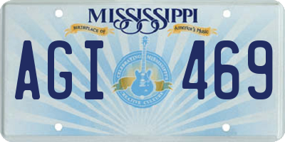 MS license plate AGI469