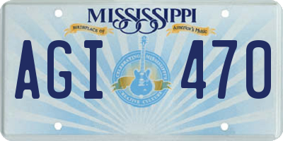 MS license plate AGI470