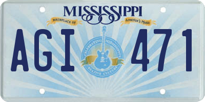 MS license plate AGI471