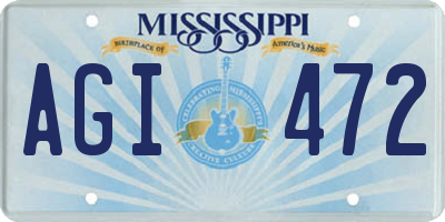 MS license plate AGI472