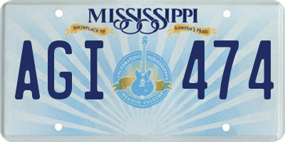 MS license plate AGI474
