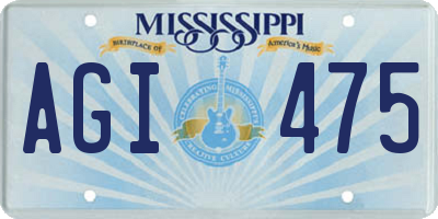 MS license plate AGI475