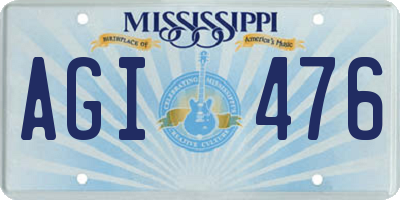 MS license plate AGI476