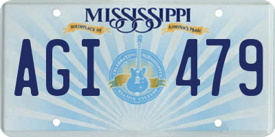 MS license plate AGI479