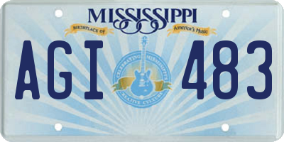 MS license plate AGI483
