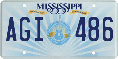 MS license plate AGI486