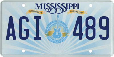 MS license plate AGI489