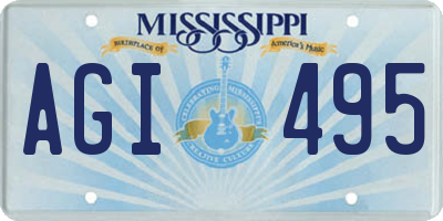 MS license plate AGI495