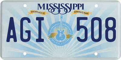 MS license plate AGI508