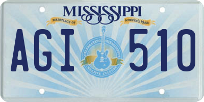 MS license plate AGI510
