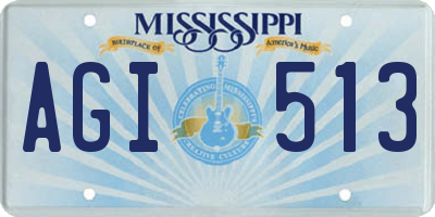 MS license plate AGI513