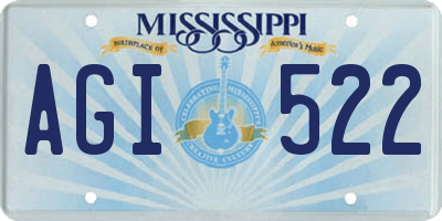 MS license plate AGI522