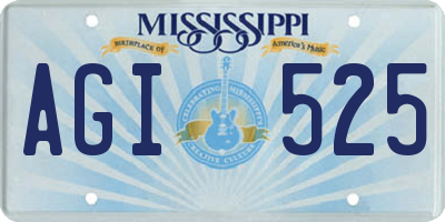 MS license plate AGI525