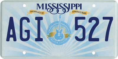 MS license plate AGI527